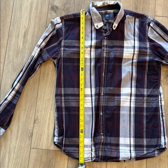 Men's Plaid Shirt - purple and White - Picture 4 of 6